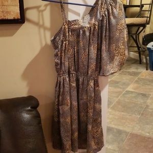 Blue Leopard print dress